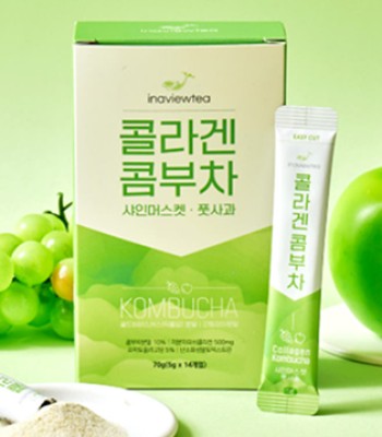 [품절] 콜라겐 콤부차 분말 유산균 샤인머스켓 풋사과 Inaview TEA [원산지:국산(경상북도 안동시) 등]